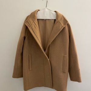 Tan J. Crew Coat. Size 6